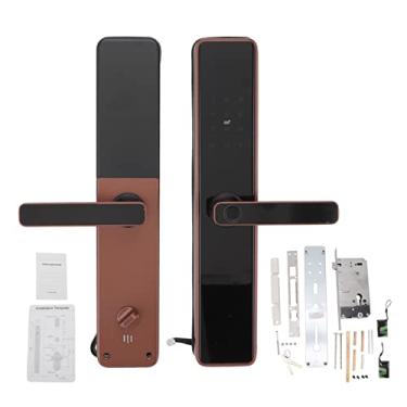 Imagem de Senha de bloqueio eletrônico automático de impressão digital desbloqueio fechadura de porta inteligente para hotel homestay