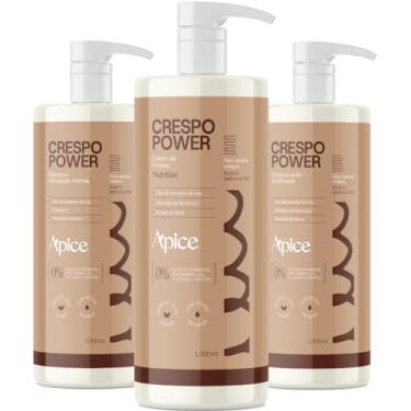 Imagem de Kit Apice Crespo Power Shampoo 1L Condicionador 1L Creme de Pentear 1L