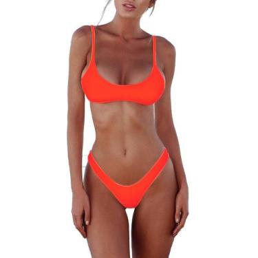 Imagem de Biquíni, fato de banho feminino SherryDC, tanga acolchoada, vermelha S