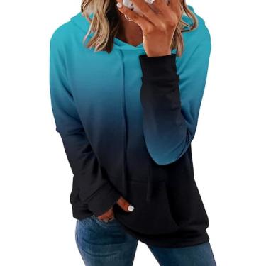 Imagem de Moletons Onlypuff para mulheres com capuz Tie Dye Fashion 3GG Blue