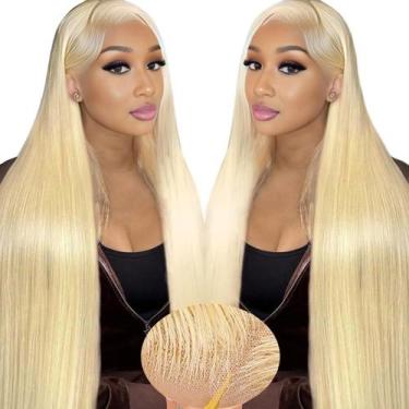 Imagem de Peruca Tuziyi Blonde 613 Cabelo Humano Liso 220% Densidade 80cm