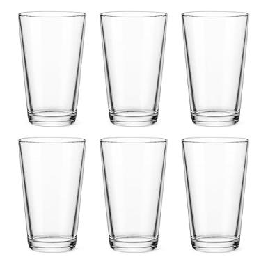 Imagem de Conjunto de copos de 170 a 473 ml feitos para bebidas frias - Conjunto de 6 copos de mistura de 473 ml e copo alto para casas, pubs e mais - Copos de coquetel adequados para freezer e máquina de lavar