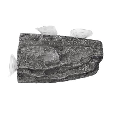 Imagem de WeiLaiKeQi Plataforma de descanso para tartarugas, terraço de resina, decoração de paisagismo, degrau com ventosas, rampa de escalada para anfíbios, Cinza