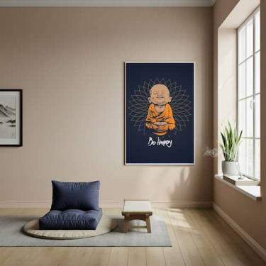 Imagem de Quadro Buda Baby Meditando - Be Happy - 70x50cm - Quadros On-line, Mol