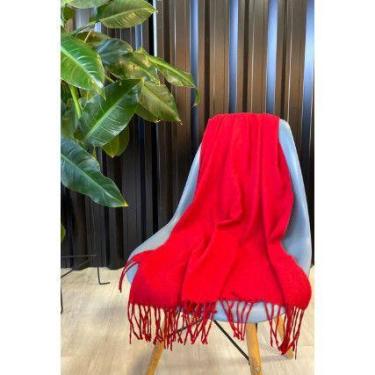 Imagem de Anti-pilling cachecol feminino de inverno com 180g - oem, Vermelho, 2 