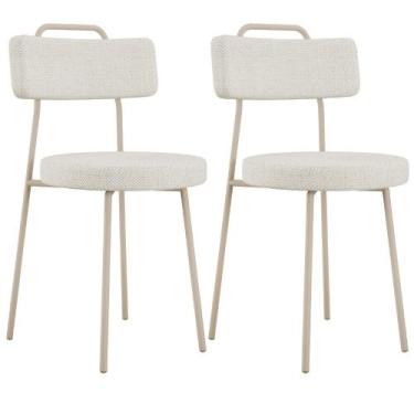 Imagem de Kit 02 Cadeiras Decorativas Estofada Sala Jantar Barcelona Arena L02 L