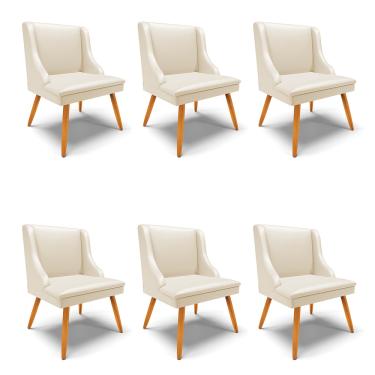 Imagem de KIT 06 CADEIRAS DE JANTAR LIZ CORINO  PE