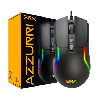 Imagem de Mouse Gamer 3600 DPI RGB Preto 7 Botões Azzurri BRX