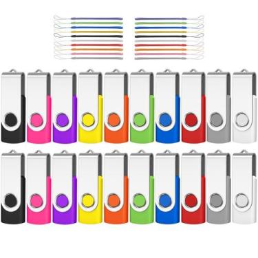 Imagem de Unidade flash AreTop 2GB USB 2.0, pacote com 20 cordões