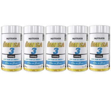 Imagem de Kit 5x Ômega 3 (1000mg) - Nutrata - 60 cápsulas-Unissex