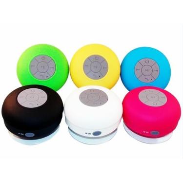 Imagem de Mini Caixa De Som Resistente a Água; Bluetooth; Android e iOS com Microfone e Ventosa Embutido; Portátil. (Aleatório)