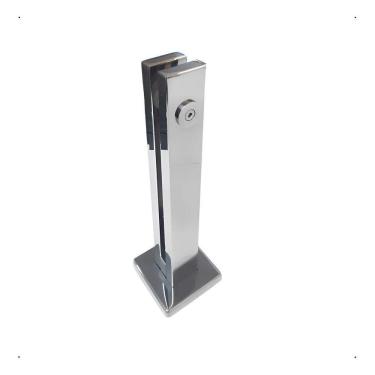 Imagem de Torre Pinça Inox 304 30Cm 1 Furo Guarda Corpo Polida