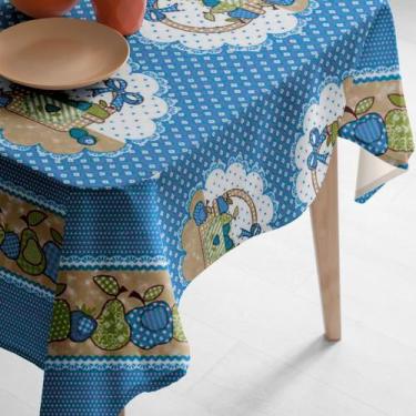 Imagem de Toalha de Mesa Plástica Térmica Impermeável PVC Estampada 3,00x1,40m C