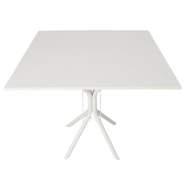 Imagem de Mesa De Jantar Ana Tamanhos de 70x80x90cm Tampo Redondo ou Quadrado Para 4 Lugares MDF (BRANCO, 90CM TAMPO QUADRADO)