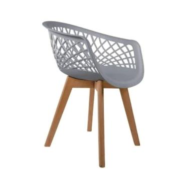 Imagem de Cadeira De Jantar Web Pé Wood Moderna Escritório Original Diversas Cores (Cinza)