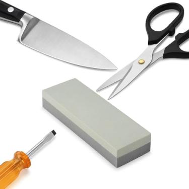 Imagem de Pedra de Amolar Faca Dupla Face Retangular, Modelo Esmeril, Alta Durabilidade, 6 Polegadas
