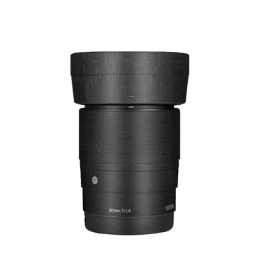 Imagem de 30 1.4 E Acessórios de película para lente de câmera adesivo de película protetora de vinil para Sigma 30 mm F1.4 DG DN adequado para Sony E Mount Camera Protector Decalques (Circuit Black)
