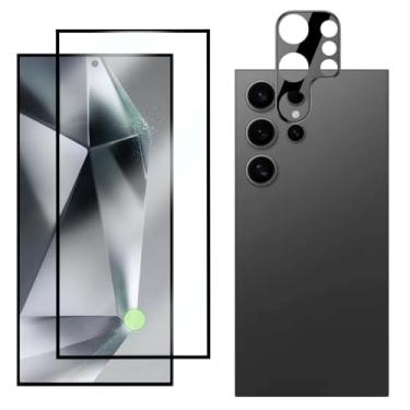 Imagem de Película de Vidro Temperado 3D para Galaxy S24 Ultra, Proteção Total da Tela, com Película Protetora de Câmera, 9H