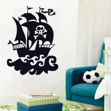 Imagem de Adesivo de Parede Decorativo Quarto Barco Pirata - V3 Shop
