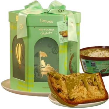 Imagem de Panetone Pistache Mil Folhas Cacau Show Natal 2025 Cacau Show