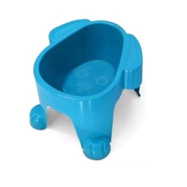 Imagem de Comedouro Elevado Ergonômico para Cães e Gatos – Tigela Anti Derrapante 300ML/1000ML – Saúde, Conforto e Design Moderno(Azul,300 ML)