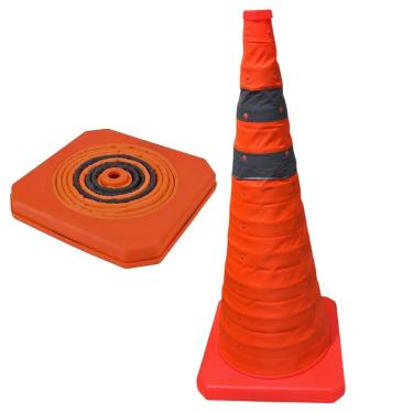 Imagem de Cone Sinalizaçao Retratil Portatil Dobravel Obra Trafego Segurança Estacionamento Baliz...