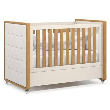 Imagem de Berço Americano Tutto New Freijó Off White Com Capitonê New Boucle - Matic