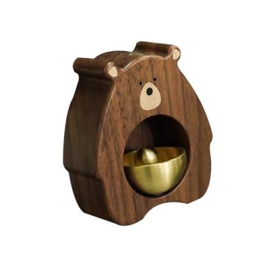 Imagem de Kuntesetty Campainha de madeira para abertura de porta, campainha decorativa para de restaurante, Madeira de Nogueira