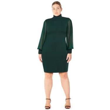 Imagem de City Chic Vestido feminino plus size - Jaylani, Azul-petróleo, 48