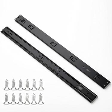 Imagem de Drawer Slides Ravinte Soft Close 60 cm, 2 pares, pacote com 4, preto