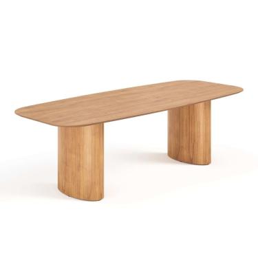 Imagem de Mesa De Jantar Orgânica Tivoli 270cm X 110cm 10 Lugares Lamina Cinamomo Mel