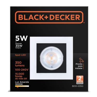 Imagem de Spot LED Black 5W 3000K Quadrado Black+Decker