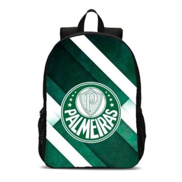 Imagem de Mochila Palmeiras Verde Estampa Escudo Time Futebol Escolar, Verde, Br