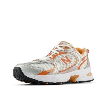 Imagem de New Balance MR760 Tênis masculino, cinza, médio, Reflexão, prata, laranja, 38