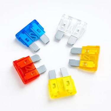 Imagem de Kit 10 Fusíveis Automotivos carro Comum Padrão 5A 7.5A 10A 15A 20A 25A