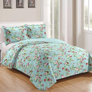 Imagem de Kit Cobre Leito Queen + 2 Porta-travesseiros Patchwork Napoli - 6