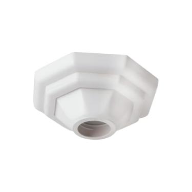 Imagem de Plafon Luminária Plafonier Pirâmide Paflon Branco Lâmpada Teto E27 Soquete Bocal Porcelana Bivolt 100W
