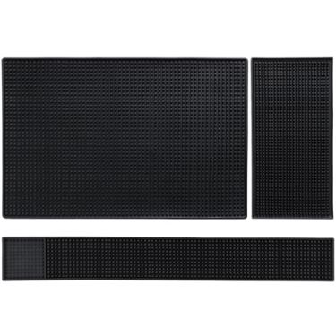 Imagem de Pacote com 3 tapetes antiderrapantes para secagem de vidro, proteção de bancada e serviço de bar