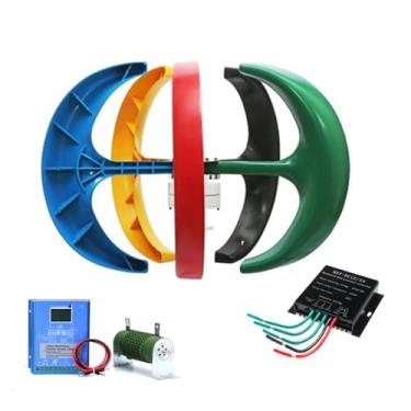 Imagem de 24v,HYZHANHONG Gerador de Turbina Eólica de 12000W com Baixo Ruído, Desempenho Fiável e Duradouro, Kit Portátil de Gerador de Turbina Eólica Vertical com Controlador de Carga