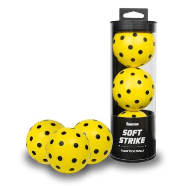 Imagem de Kingston Gear Soft Strike Silent Pickleballs – O melhor conjunto de espuma silenciosa para prática de pickleball interno/externo. Bolas de pickleball macias que imitam o salto exato de bolas reais