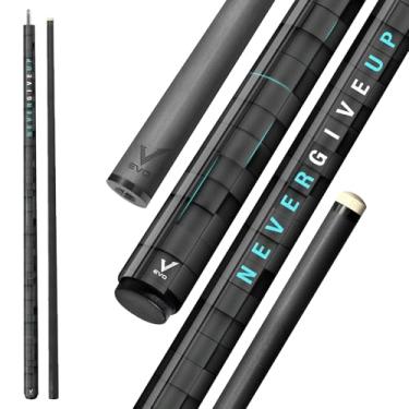 Imagem de EVO X-Force bastão de sinuca profissional de fibra de carbono, ponta de baquelite branca de 13,5 mm, taco de bilhar para adultos com junta 3/8-8, extremidade composta de carbono, design sem envoltório