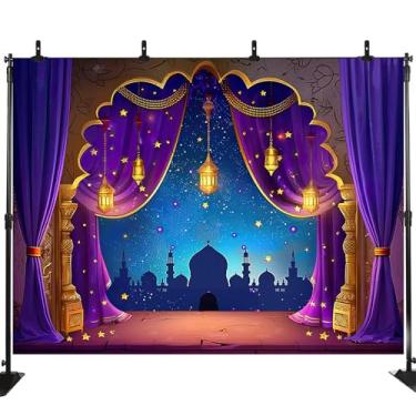 Imagem de Cenário de noites árabes para fotografia princesa chá de bebê Aladdin, noites marroquinas, festa de aniversário, gênio mágico, indiano, luxuoso, decoração de fundo para fotos, adereços de estúdio de