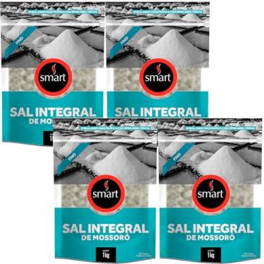 Imagem de Kit 4 Sal Marinho Integral de Mossoró Fino Smart 1kg