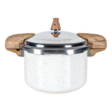 Imagem de Panela De Pressão Brinox Vanilla 5,4l Indução Ceramic Life Creme