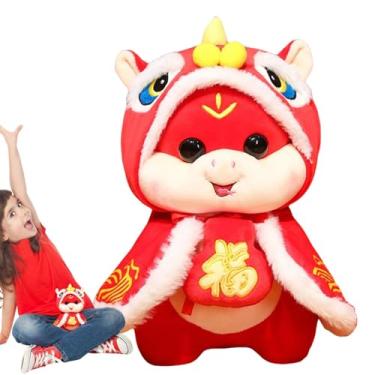 Imagem de Pelúcia de cobra chinesa, brinquedo de pelúcia de cobra chinesa | Boneca de pelúcia cobra de 7,87 polegadas,Ano da cobra animal de pelúcia, boneca de pelúcia, brinquedo de cobra reconfortante e reconf