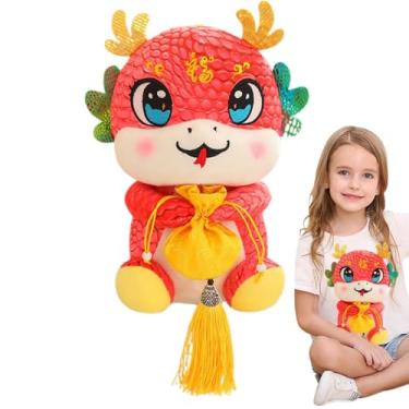 Imagem de Ano da Cobra de Pelúcia, Animal de Pelúcia de Cobra - Boneca chinesa de cobra de pelúcia super macia de 11 polegadas - Brinquedo de pelúcia do ano da cobra, almofadas de sofá, bichos de pelúcia do ano