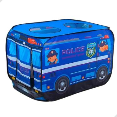 Imagem de Barraca Infantil Divertida em Formato de Food Truck Caminhão de Sorvete, Tenda de Brinquedo para Crianças, 75 x 70 x 112 cm Cabaninha Infantil para meninos ou Meninas (Polícia)