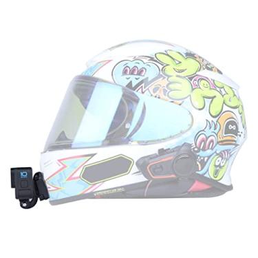 Imagem de Lupholue Suporte de queixo de capacete de motocicleta com base curvada e almofadas adesivas para GoPro Hero 13 12 11 10 9 8 7 preto prata branco 6 5 4 Osmo especial para capacete SHOEI Z8