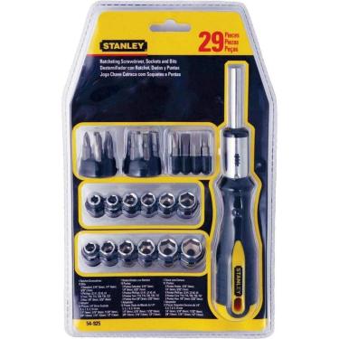 Imagem de Chave Catracada Multi Bit Com Soquetes - 54-925 - Stanley Chave Catraca 29pcs - Mutibit - Soquetes