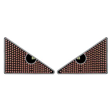 Imagem de Luz ocular do carro, luz dos olhos do diabo para carros | Espelhos retrovisores interativos luzes anti-colisão traseira 2 peças,Luzes traseiras coloridas do carro, luzes de advertência multifuncionais